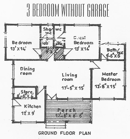 Ground floor plan — 3 Bedroom Detached