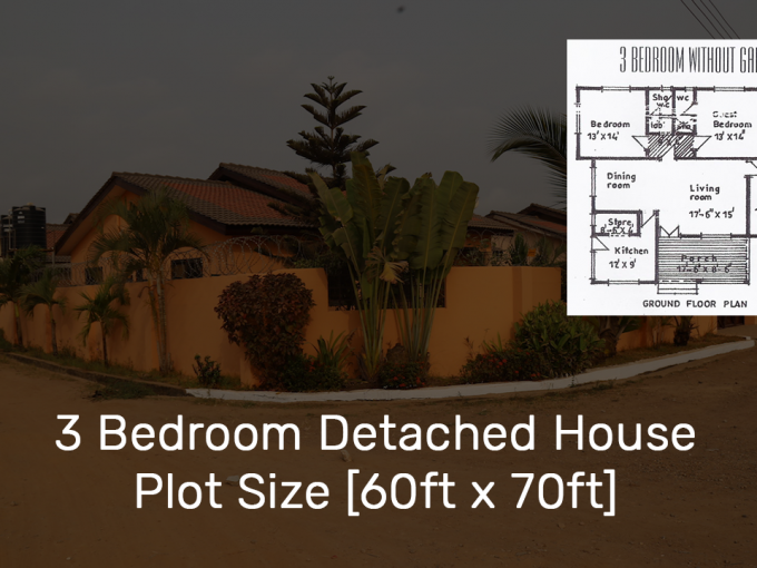 3 Bedroom Detached House Plot Size [60ft x 70ft]
